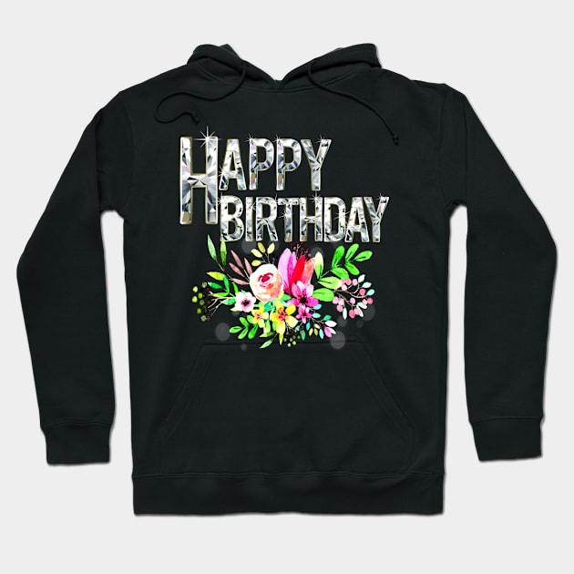 Happy Birthday Greeting Hoodie by KC Morcom aka KCM Gems n Bling aka KCM Inspirations